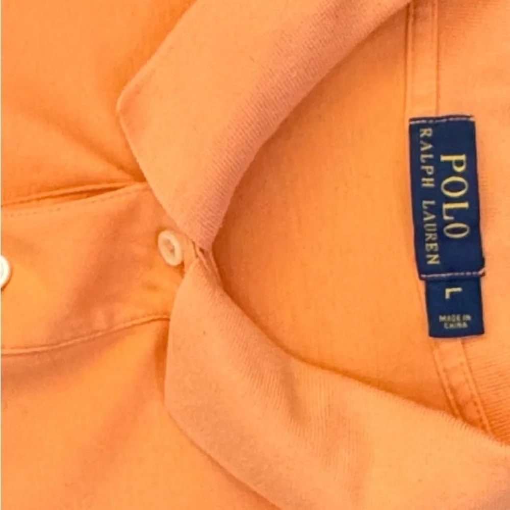 POLO RALPH LAUREN SIZE LARGE ORANGE SHORT SLEEVE POLO SHIRT